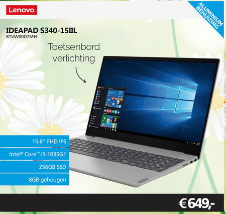 Lenovo   notebook folder aanbieding bij  Informatique - details