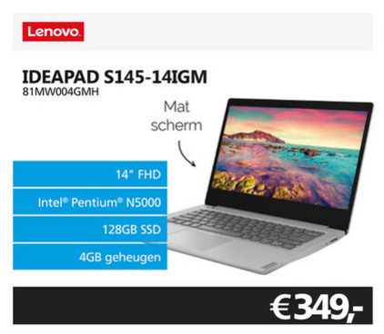 Lenovo   notebook folder aanbieding bij  Informatique - details