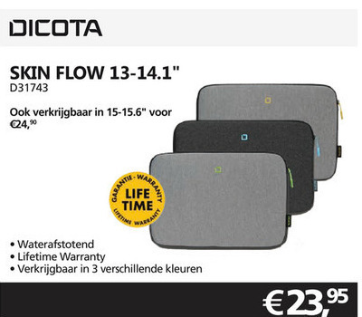 Dicota   notebook sleeve folder aanbieding bij  Informatique - details