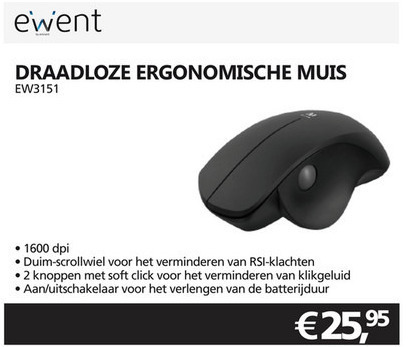 Ewent   muis folder aanbieding bij  Informatique - details