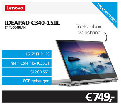 Lenovo   notebook folder aanbieding bij  Informatique - details