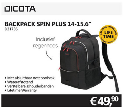 Dicota   notebook rugtas folder aanbieding bij  Informatique - details