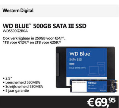 Western Digital   ssd harde schijf folder aanbieding bij  Informatique - details