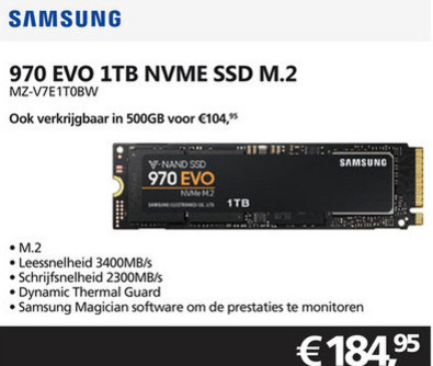 Samsung   ssd harde schijf folder aanbieding bij  Informatique - details