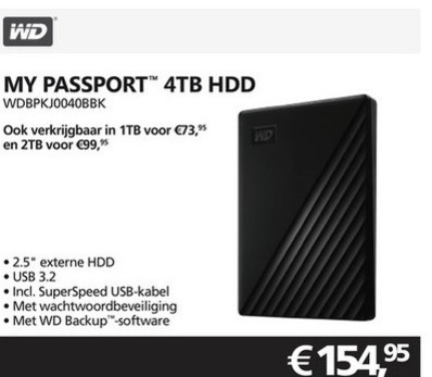 Western Digital   portable harde schijf folder aanbieding bij  Informatique - details