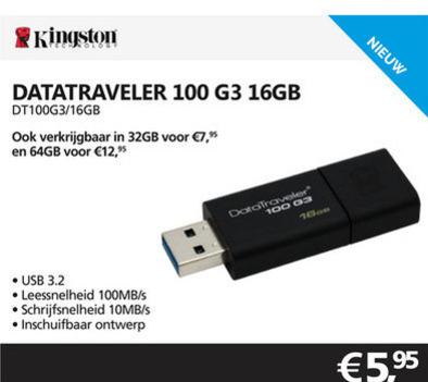 Kingston   usb stick folder aanbieding bij  Informatique - details