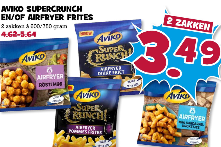 Aviko   aardappelkroketjes, patat folder aanbieding bij  Boons Markt - details