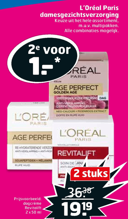 L Oreal   nachtcreme, gezichtsverzorging folder aanbieding bij  Trekpleister - details