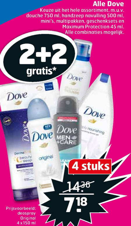 Dove   deodorant, shampoo folder aanbieding bij  Trekpleister - details