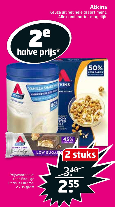 Atkins   afslankmaaltijd folder aanbieding bij  Trekpleister - details