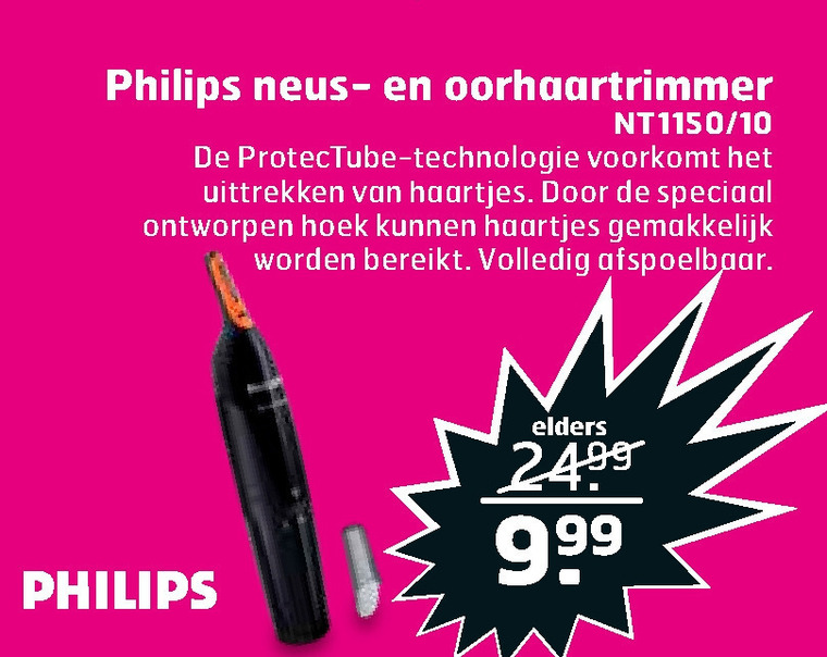 Philips   neustrimmer folder aanbieding bij  Trekpleister - details