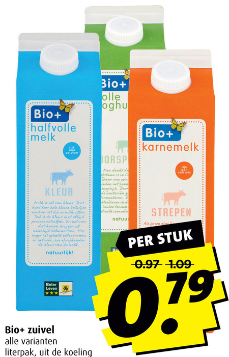 Bio Plus   yoghurt, karnemelk folder aanbieding bij  Boni - details