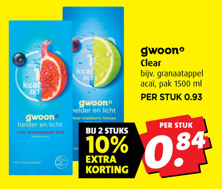 Gwoon   fruitdrank folder aanbieding bij  Boni - details