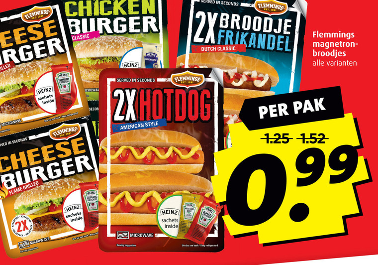 Flemmings   broodje hotdog, hamburger broodje folder aanbieding bij  Boni - details