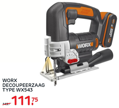 Worx   decoupeerzaag folder aanbieding bij  Praxis - details