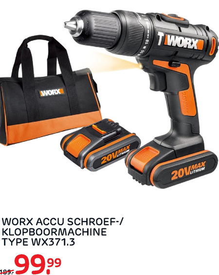 Worx   accuboormachine folder aanbieding bij  Praxis - details