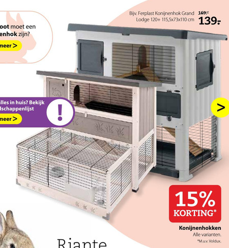 beneden noot Afhaalmaaltijd Ferplast konijnenhok folder aanbieding bij Pets Place - details