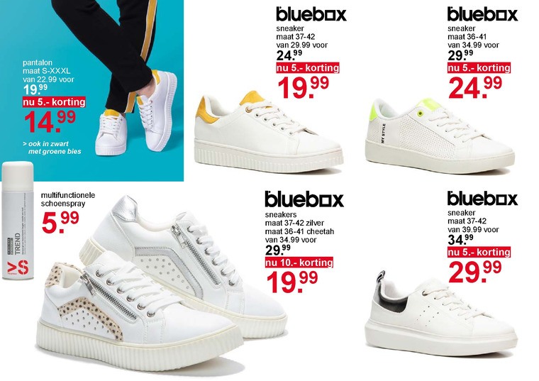 Bluebox   dames sneakers folder aanbieding bij  Scapino - details