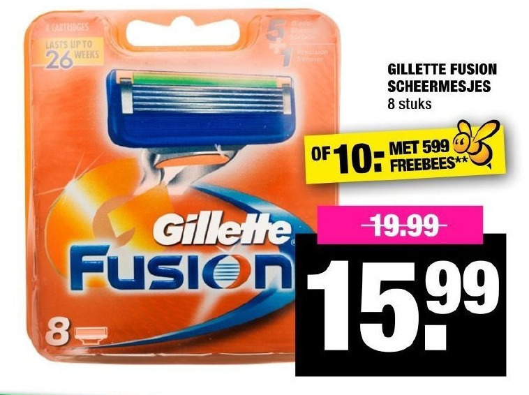 Gillette   scheermesjes folder aanbieding bij  Big Bazar - details