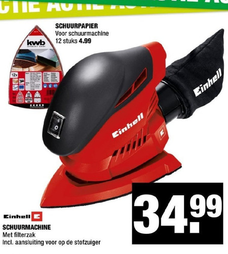 Einhell   schuurmachine folder aanbieding bij  Big Bazar - details