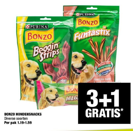 Bonzo   hondensnacks folder aanbieding bij  Big Bazar - details