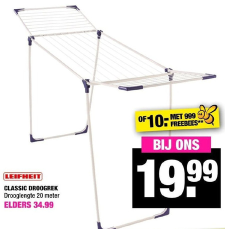 Leifheit   droogrek folder aanbieding bij  Big Bazar - details