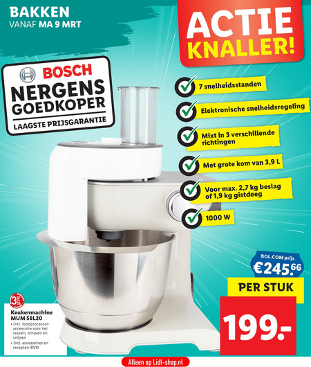 Bosch   keukenmachine folder aanbieding bij  Lidl - details