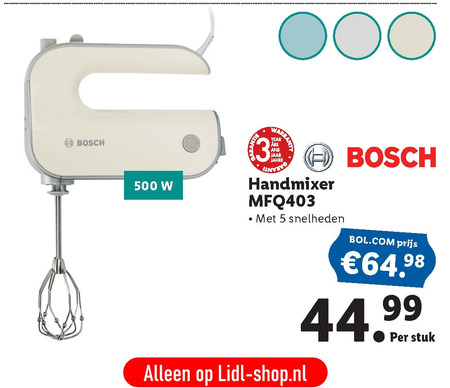 Bosch   handmixer folder aanbieding bij  Lidl - details