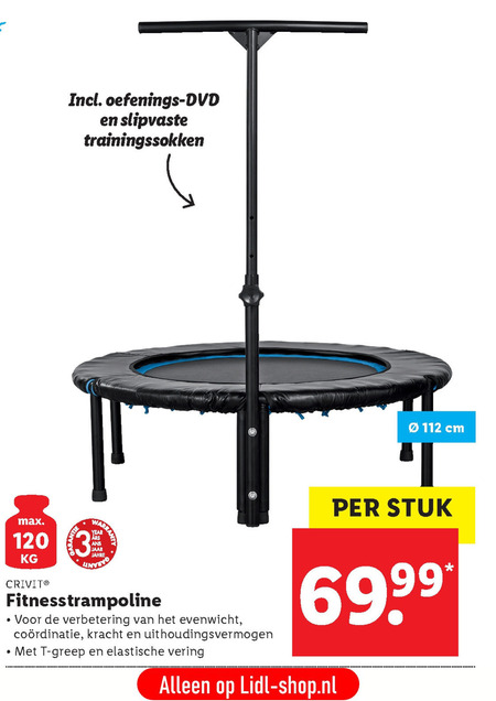 Crivit   trampoline folder aanbieding bij  Lidl - details