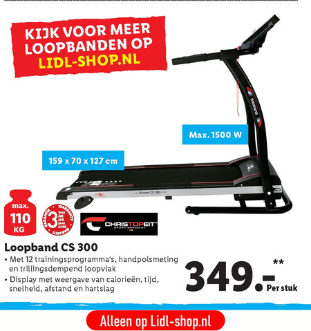 loopband folder aanbieding bij details