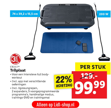 Crivit   trilplaat folder aanbieding bij  Lidl - details