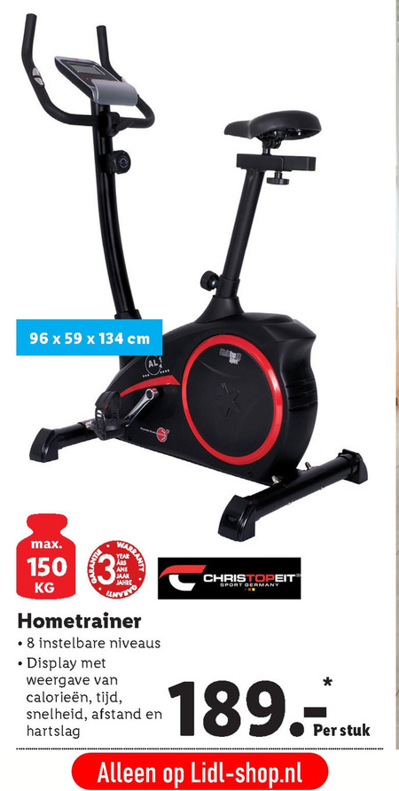 hometrainer folder aanbieding Lidl - details