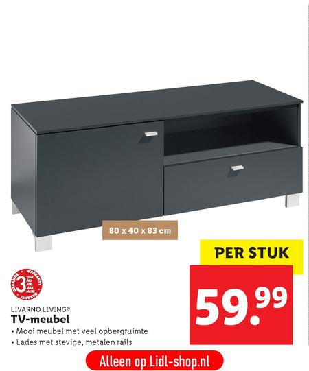 Livarno   tv meubel folder aanbieding bij  Lidl - details