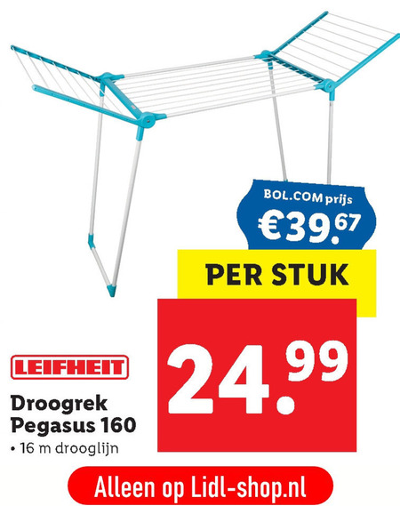 Leifheit droogrek folder aanbieding Lidl -