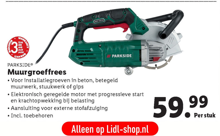 Parkside   muurfrees folder aanbieding bij  Lidl - details