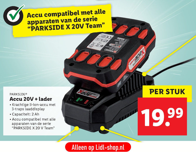 Parkside   boormachine accu folder aanbieding bij  Lidl - details