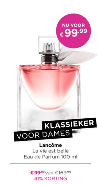 Lancome   eau de parfum folder aanbieding bij  Ici Paris XL - details