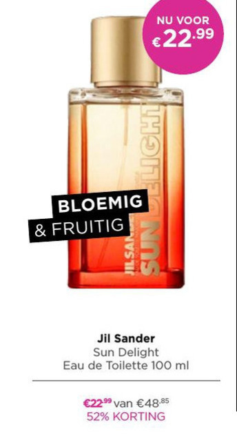 Jil Sander   eau de toilette folder aanbieding bij  Ici Paris XL - details