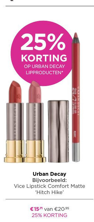 Urban Decay   lipstick folder aanbieding bij  Ici Paris XL - details