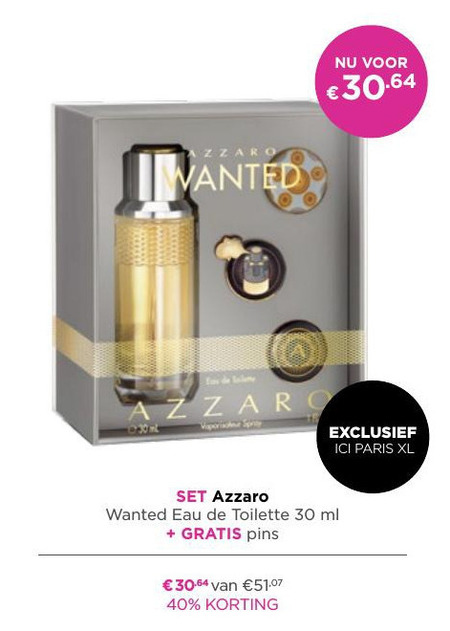 Azarro   parfum geschenkset folder aanbieding bij  Ici Paris XL - details