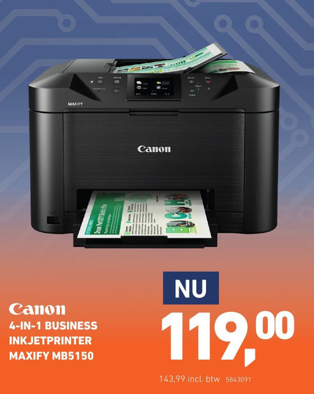 Canon   all-in-one printer folder aanbieding bij  Office Centre - details