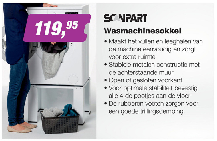 Scanpart   wasmachineverhoger folder aanbieding bij  EP Electronic Partner - details