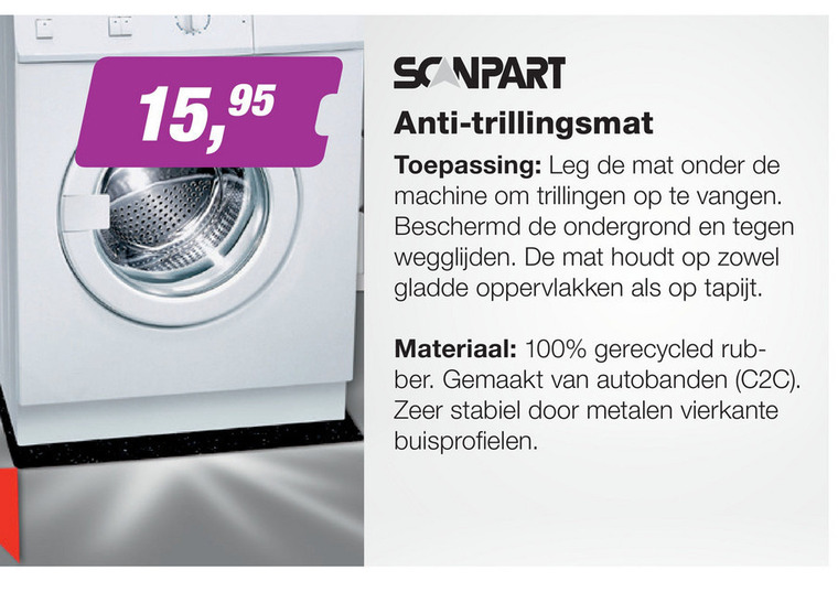 Scanpart   wasmachine dempingsmat folder aanbieding bij  EP Electronic Partner - details