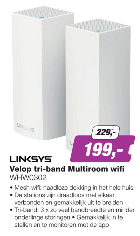 Linksys   wireless range extender folder aanbieding bij  EP Electronic Partner - details