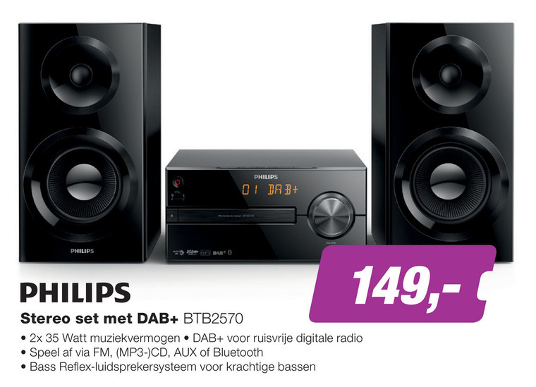 Philips   audiosysteem, dab radio folder aanbieding bij  EP Electronic Partner - details