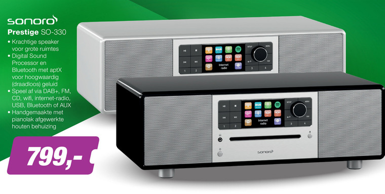 Sonoro   media streamer, audiosysteem folder aanbieding bij  EP Electronic Partner - details