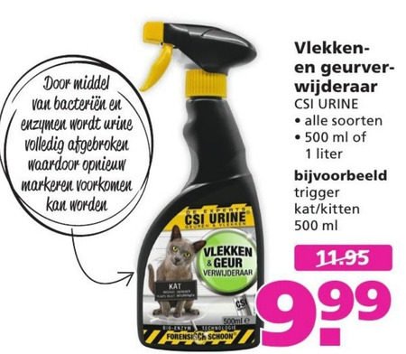 CSI urine   vlekkenverwijderaar folder aanbieding bij  Ranzijn Tuin en Dier - details