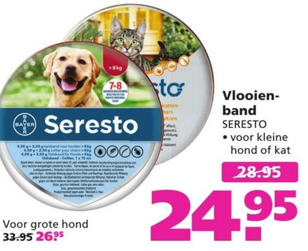 Seresto   vlooienband folder aanbieding bij  Ranzijn Tuin en Dier - details