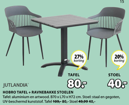 Jutlandia   tuintafel, bistrotafel folder aanbieding bij  Jysk - details