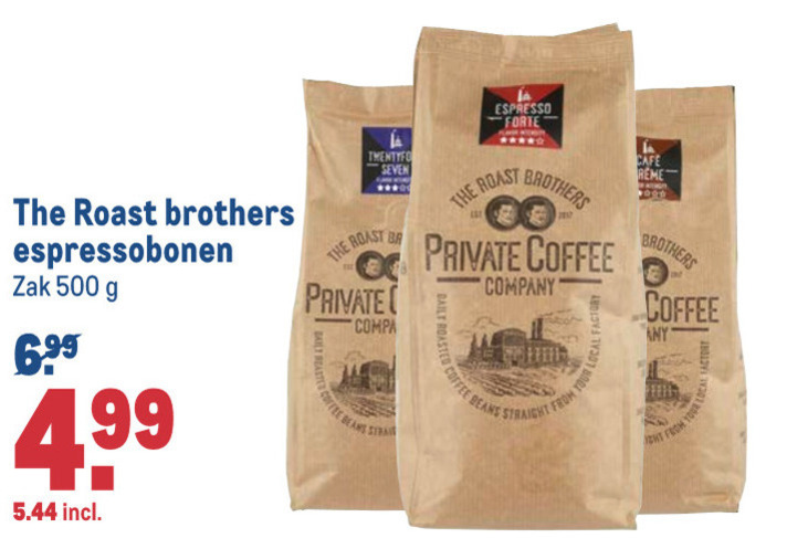 The Roast Brothers   koffiebonen folder aanbieding bij  Makro - details